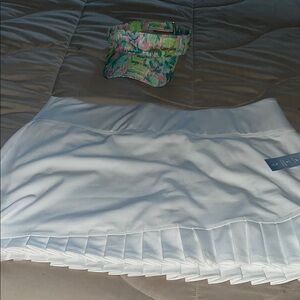 Sigrid Olsen White Skirt Pleated Tennis Skirt UPF 50